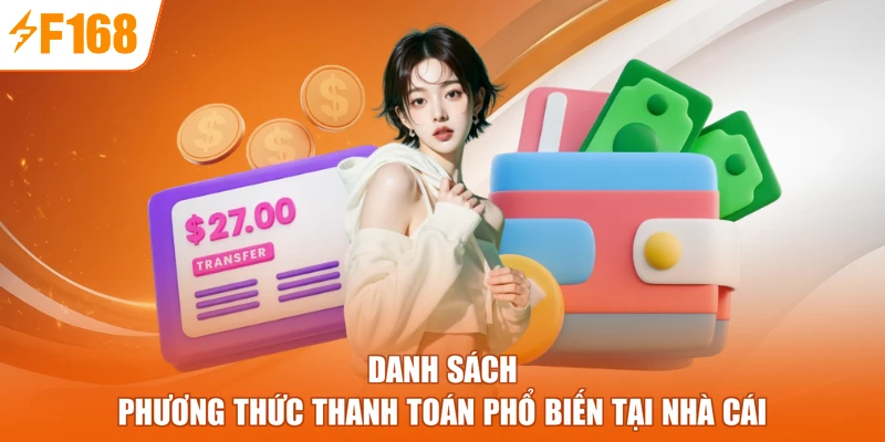 Danh sách phương thức thanh toán phổ biến tại nhà cái